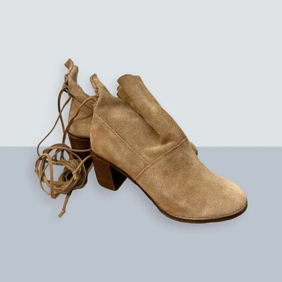 TOMS Mila Leather Boot Toffee Suede 7 - Picture 2 of 6